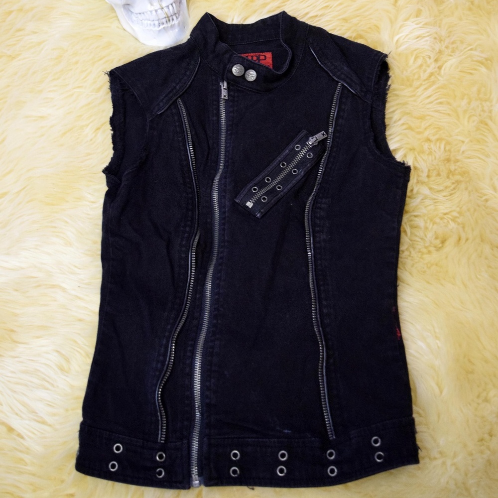 Tripp NYC Punk Vest with Zippers